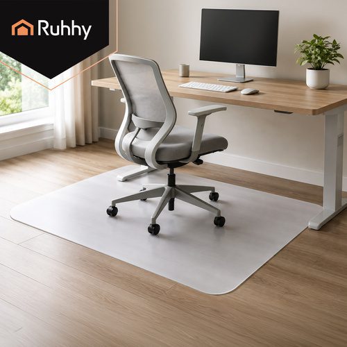 Stolskyddsmatta 90 x 130 cm – Golvskydd för Kontorsstol i Transparent PP - Bild 3