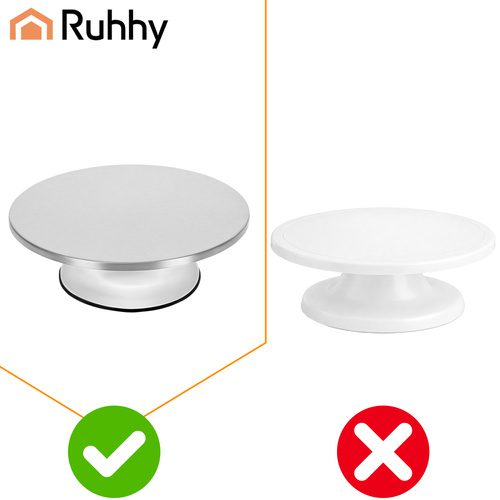 Roterande Tårtfat 30 cm – Serveringsfat i Rostfritt Stål med 360° Rotation - Bild 12