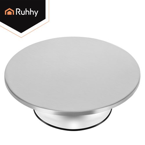 Roterande Tårtfat 30 cm – Serveringsfat i Rostfritt Stål med 360° Rotation - Bild 9