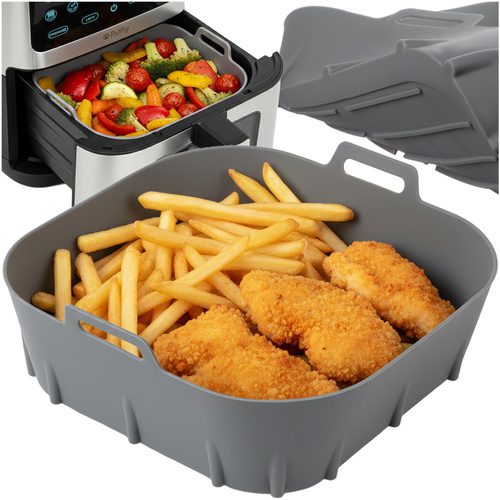 Silikoninsats för Airfryer 20 cm – Non-Stick med Handtag