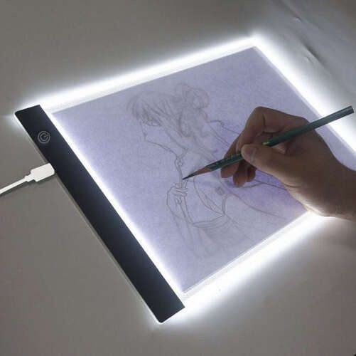 Skissbräda A4 – LED-Ljusplatta för Kalkering med 3 Ljusstyrkor - Bild 4