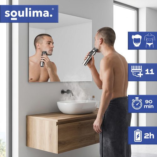 Hårtrimmer & Rakapparat 8-i-1 – Skäggtrimmer med USB-C & Display - Bild 3