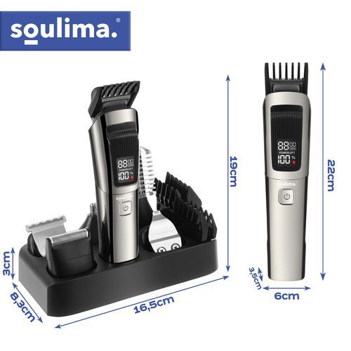 Hårtrimmer & Rakapparat 8-i-1 – Skäggtrimmer med USB-C & Display - Bild 2