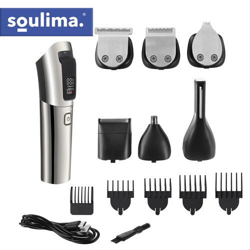 Hårtrimmer & Rakapparat 8-i-1 – Skäggtrimmer med USB-C & Display - Bild 10