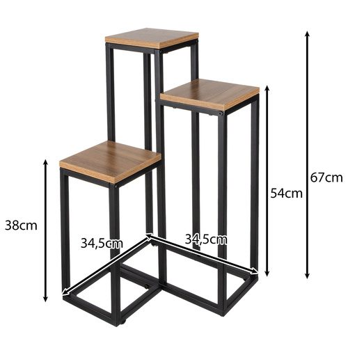 Blomställning 3 Nivåer 67 cm – Växtställ i Metall med Justerbara Fötter - Bild 2