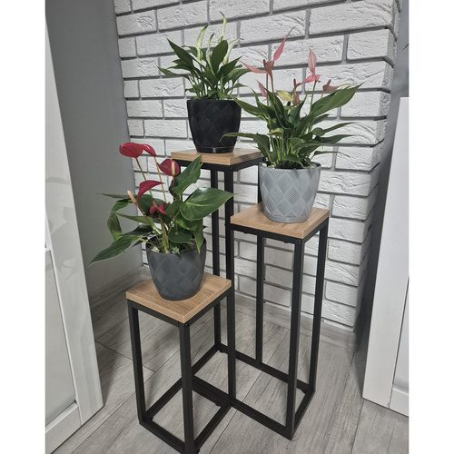 Blomställning 3 Nivåer 67 cm – Växtställ i Metall med Justerbara Fötter - Bild 5