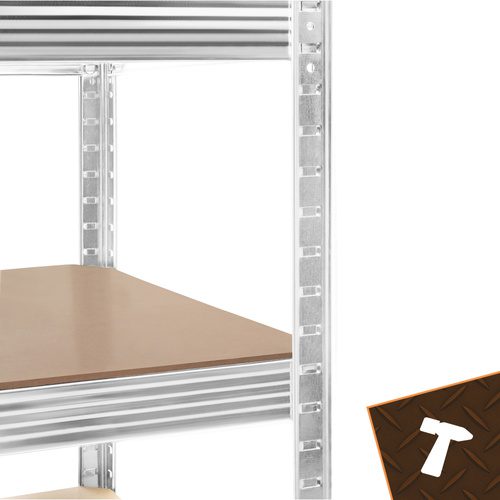 Förvaringshylla 180 x 100 x 60 cm – Metallhylla med 5 Justerbara Hyllplan, 3-i-1 & 1000 kg - Bild 16