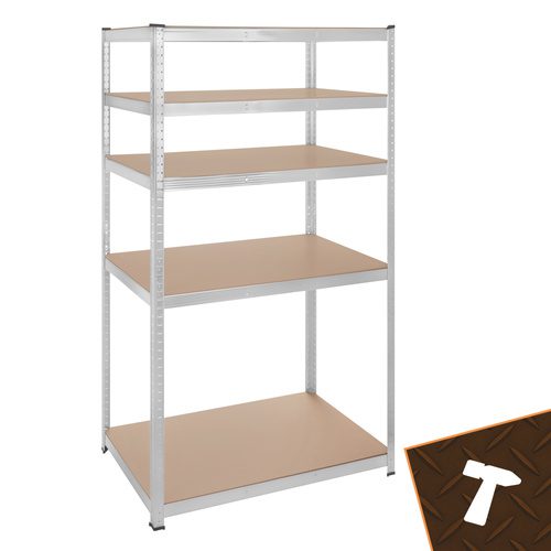 Förvaringshylla 180 x 100 x 60 cm – Metallhylla med 5 Justerbara Hyllplan, 3-i-1 & 1000 kg - Bild 20
