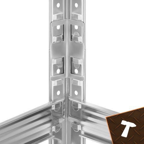 Förvaringshylla 180 x 100 x 60 cm – Metallhylla med 5 Justerbara Hyllplan, 3-i-1 & 1000 kg - Bild 14