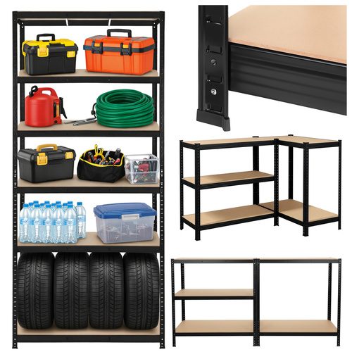 Förvaringshylla 220 x 100 x 45 cm – Metallhylla med 5 Justerbara Hyllplan, 1000 kg