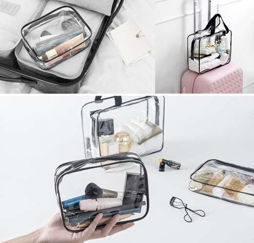 Transparent Sminkväska 3-i-1 – Necessär Set med 3 Vattentäta PVC-Väskor - Bild 5