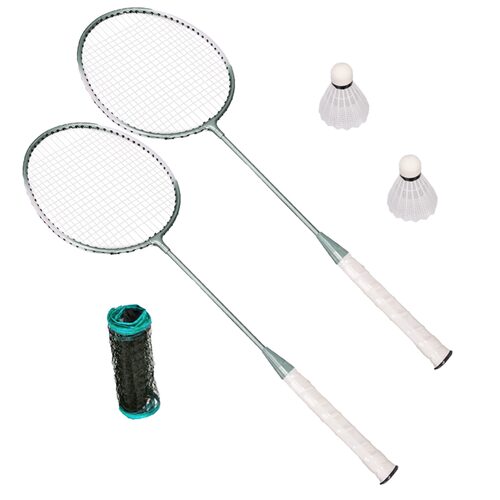 Badmintonset med Nät – 2 Racketar, 2 Fjäderbollar & Förvaringsväska - Bild 7