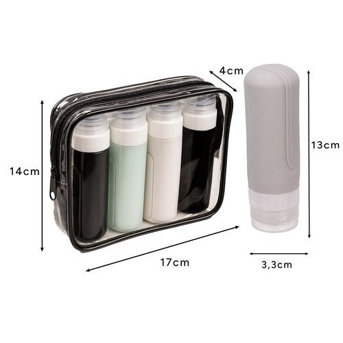 Alternative view of Resekosmetikväska med 4 Flaskor – Flygnecessär för Handbagage