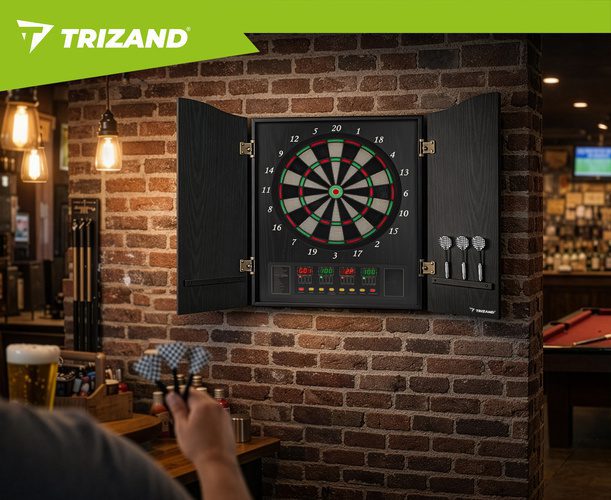 Elektronisk Darttavla med Skåp – Dartspel med 27 Spel, 243 Lägen & Automatisk Poängräkning - Bild 5