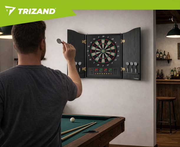 Elektronisk Darttavla med Skåp – Dartspel med 27 Spel, 243 Lägen & Automatisk Poängräkning - Bild 4