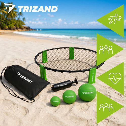 Roundnet Set 90 cm – Mini Volleybollspel med 3 Bollar, Pump & Bärväska - Bild 3