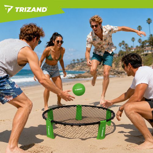 Roundnet Set 90 cm – Mini Volleybollspel med 3 Bollar, Pump & Bärväska - Bild 4