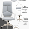 Ergonomisk Kontorsstol med Nätrygg & Justerbar Höjd