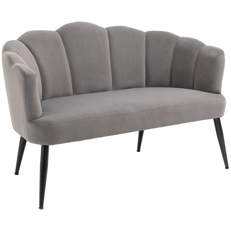 Tvåsitssoffa med Snäckdesign - Grå