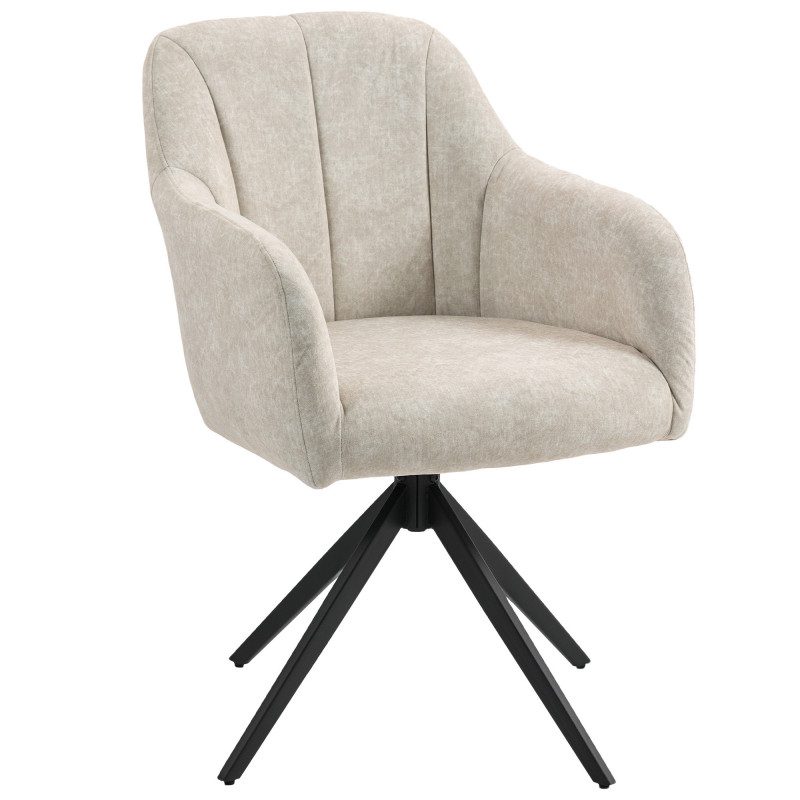 Elegant Sammetfåtölj – 360° Vridbar Komfort