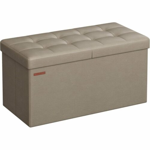 Förvaringsbänk i Kamelbrunt Läder – 76 cm, 38 × 76 × 38 cm