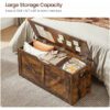 Förvaringsbänk i trälook 100×40×46 cm – 100×40×46 cm, vintage brun