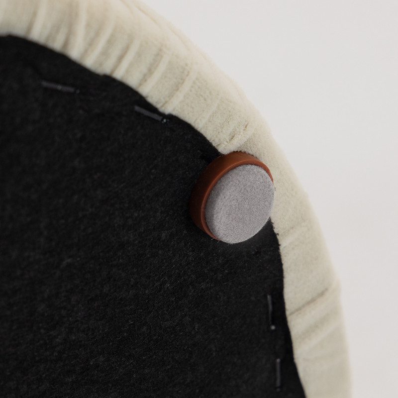 Förvaringspallar 2-Pack – Rund Design i Krämvit Sammet