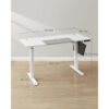 Höj- och sänkbart elskrivbord 140×60 – vit, 72–120 cm