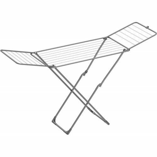 Hopfällbar Torkställning – Grå, 182 × 50 × 102 cm