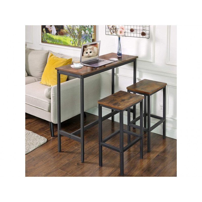 Industriellt Barbord 100 x 40 x 90 cm – Brun