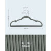 Klädgalgar 30-pack Sammet Halkfria 43 cm (L) Grå