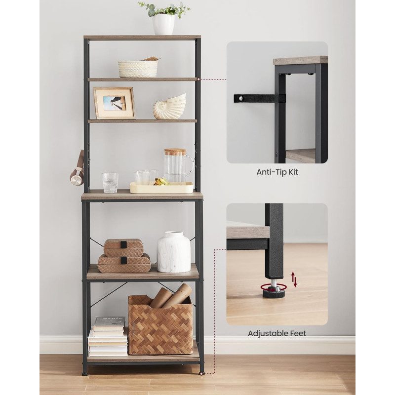 Köksställ med 6 hyllplan – 40 × 60 × 167 cm