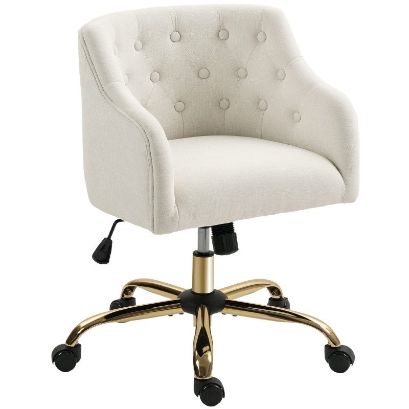 Kontorsfåtölj VintageGold – Elegant Design med Justerbar Höjd