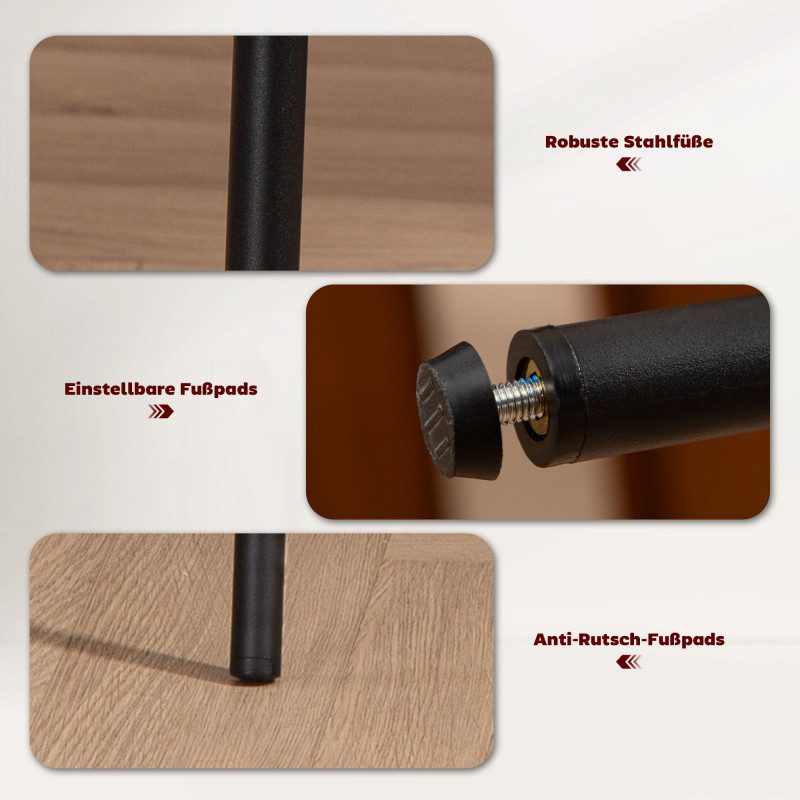 Stol för Matsal – Grå Cord, Modern Wannenform - Bild 5