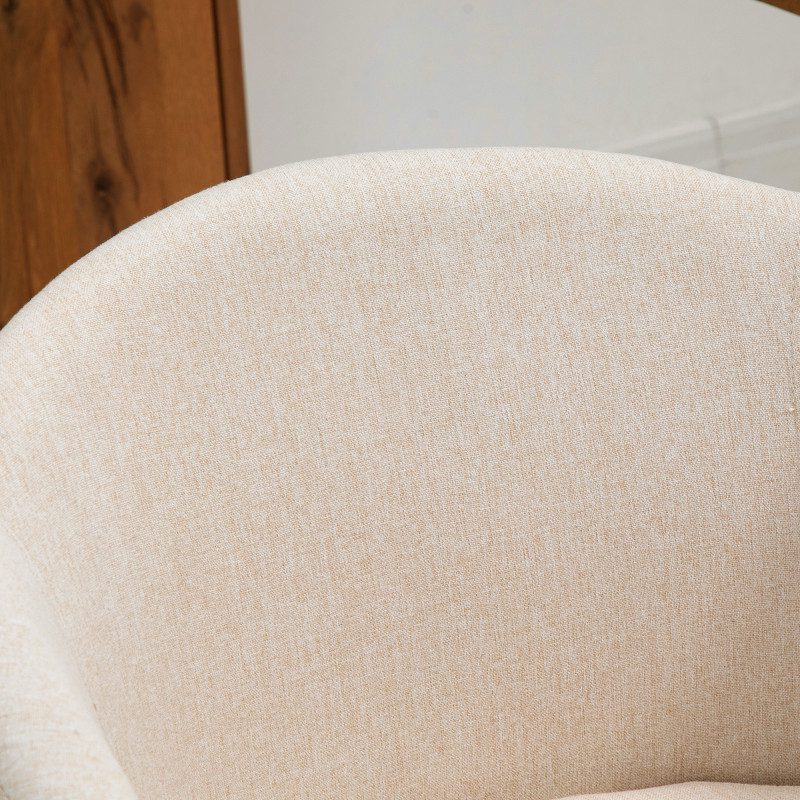 Matstolar 2-pack Beige Tyg med Armstöd och Träben