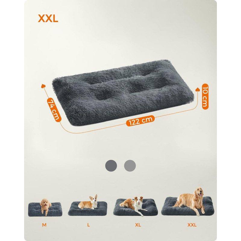 Mjuk och Fluffig Hundsäng – Tvättbar, 122 × 74 cm