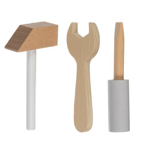 Barnens träverkstad – kreativ DIY-leksak med verktyg och arbetsbänk