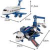 Polisflygplan med 4 Polisbilar, Ramp, Kran och Ljus/Ljud – 45 × 63 × 25 cm
