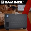 KAMINER Elektrisk Konvektor 2300W i Svart med WiFi-styrning, Fjärrkontroll, LCD och Timer – 70 × 43 × 12 cm