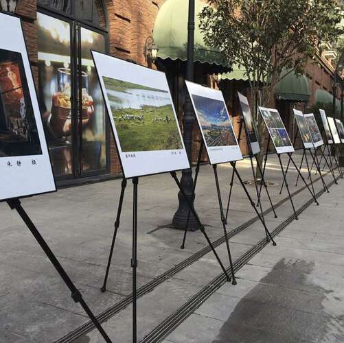 Justerbart golvstaffli 170 cm i aluminium – inklusive förvaringsväska