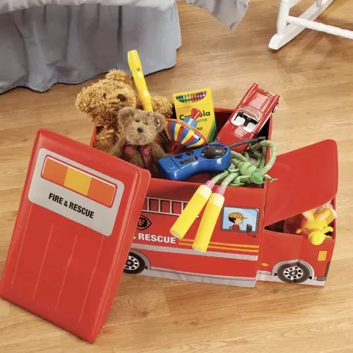 Förvaringslåda för leksaker – bussformat design, 53×26×31,5 cm