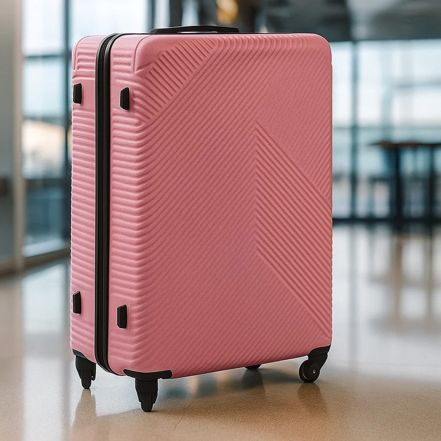 Resväskor i Set om 3 – Liten/Medium/Stor (54/65/74 cm), Rosa