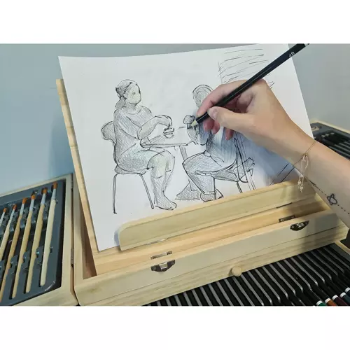 Komplett målarset 83 delar – inklusive staffli och väska