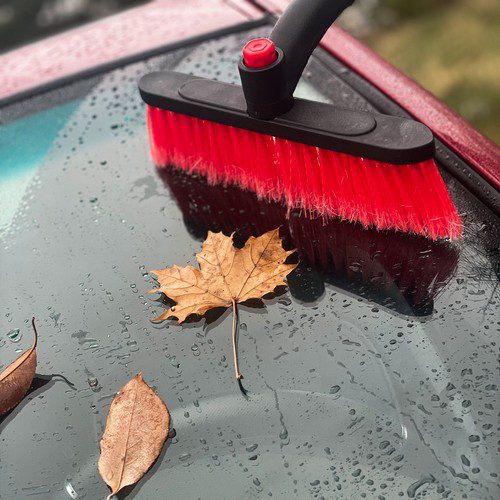 Fönsterskrapa med borste – teleskopisk snöskrapa 95 cm för snöröjning