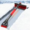 Fönsterskrapa med borste – teleskopisk snöskrapa 95 cm för snöröjning