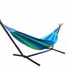 Stor XL-hängmatta med robust stativ – 200 × 150 cm för avkoppling inomhus & utomhus