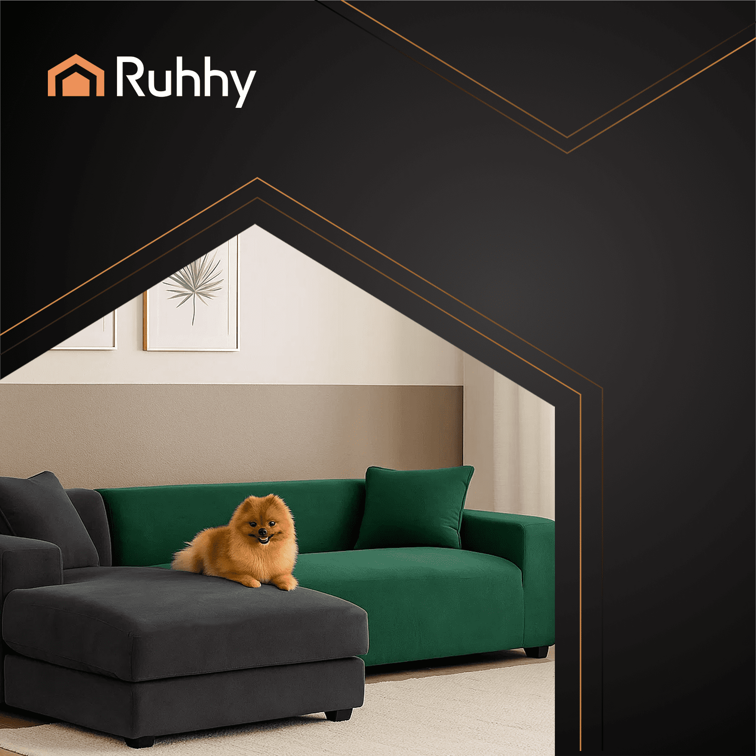 Vattentätt Sofföverdrag i Elastisk Velour – Grön, Passar 145–185 cm