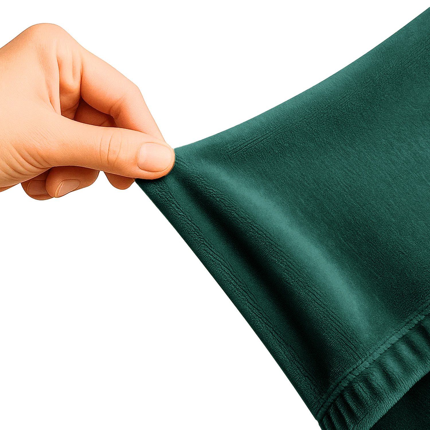 Vattentätt Sofföverdrag i Elastisk Velour – Grön, Passar 145–185 cm