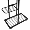 Stilrent Metall Växtställ med 6 Hyllor – 41 × 22 × 106 cm, Svart