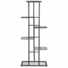 Stilrent Metall Växtställ med 6 Hyllor – 41 × 22 × 106 cm, Svart